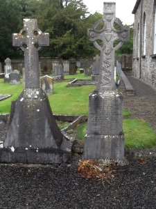Gaelic crosses on the graves in Leixlip